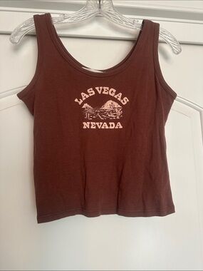 Las Vegas Nevada Graphic Tank Top in Brown